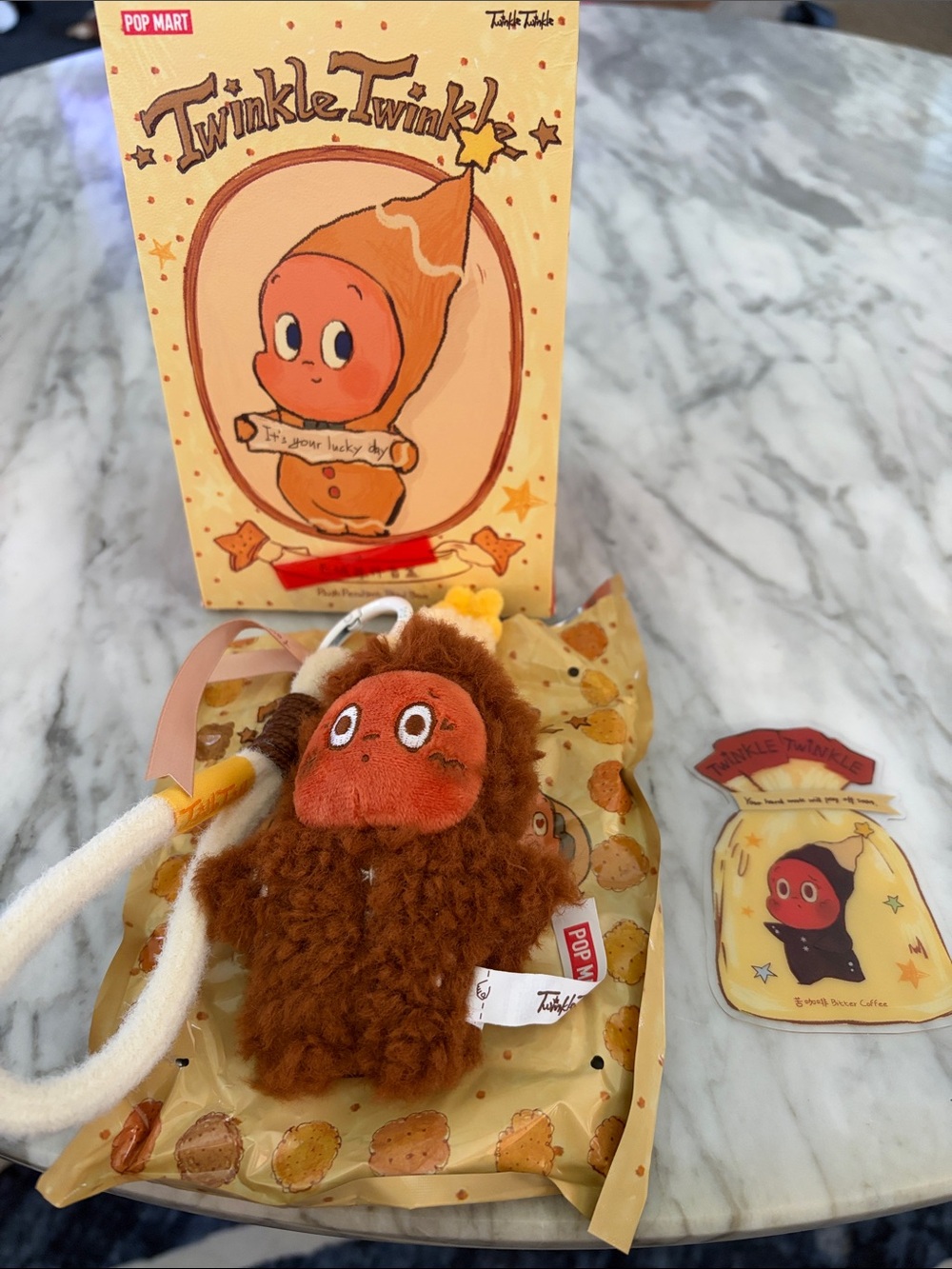 Twinkle Twinkle Bitter Coffee Plush Pendant- Brown